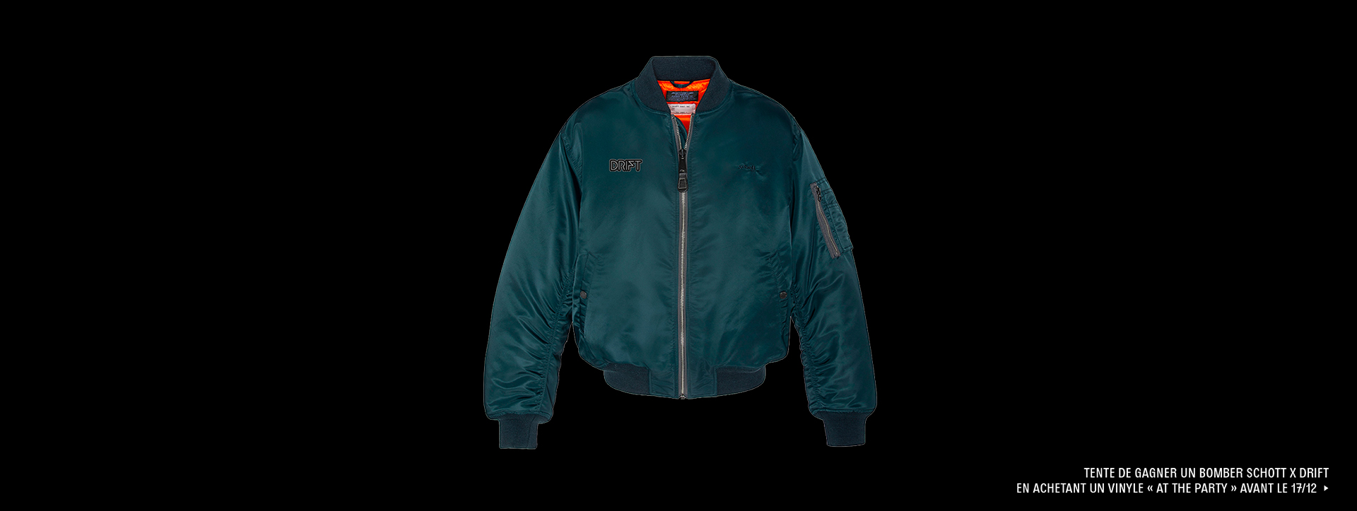 Tente de gagner un bomber Schott x Drift